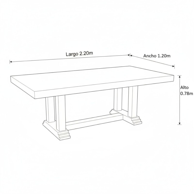 JUEGO COMEDOR JCM002 8 PUESTOS - CREMA 305540 (CD) Unica