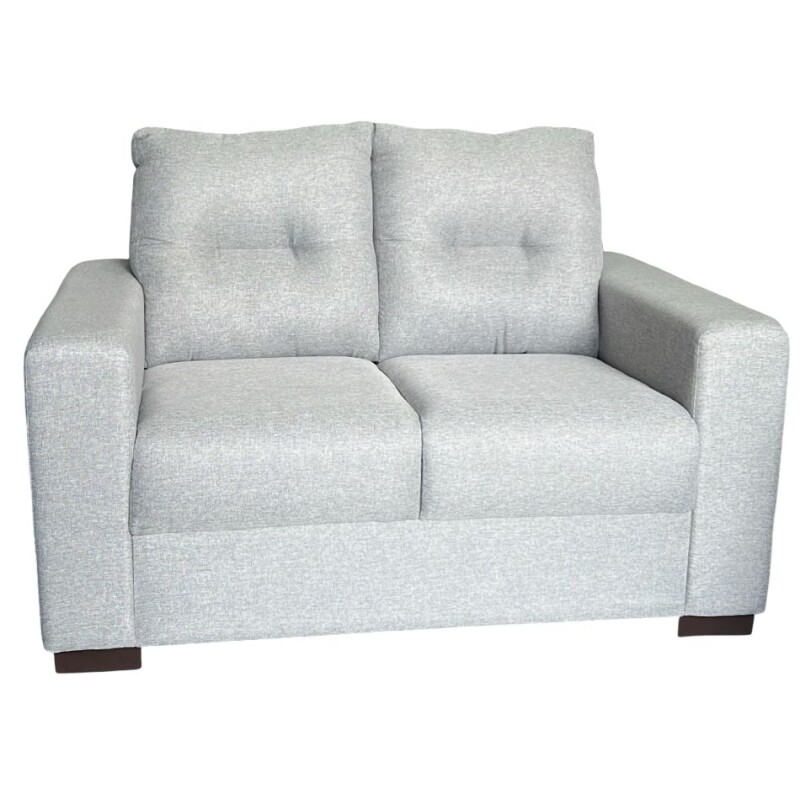 SOFA 2 CUERPOS - TAPIZADO TELA GRIS CLARO SOFA 2 CUERPOS - TAPIZADO TELA GRIS CLARO