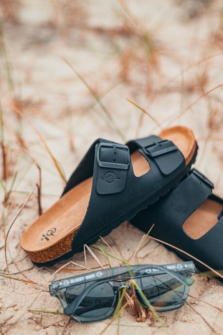 Sandalias Cuero / Negro U