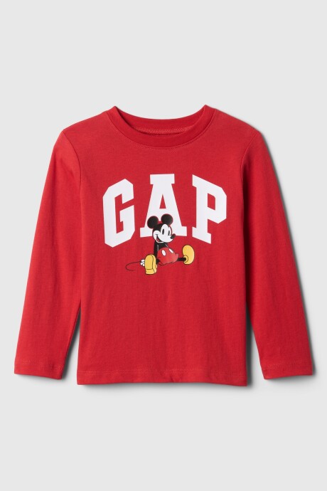 Remera Disney Manga Larga Toddler Niño Sp Dis Fam Red