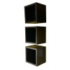 Cubo decorativo flotante para pared - Negro Cubo decorativo flotante para pared - Negro