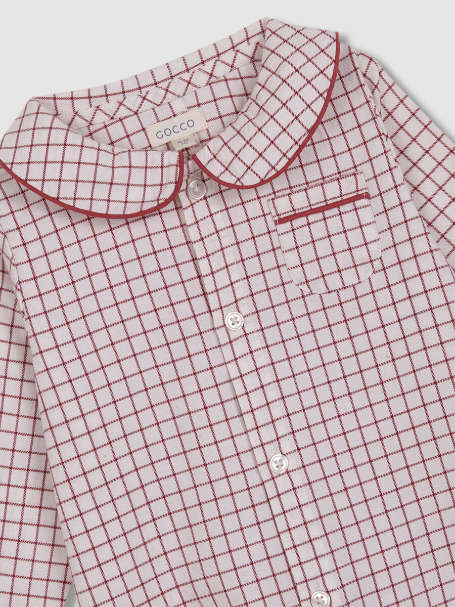 Pijama Cuadros Cereza