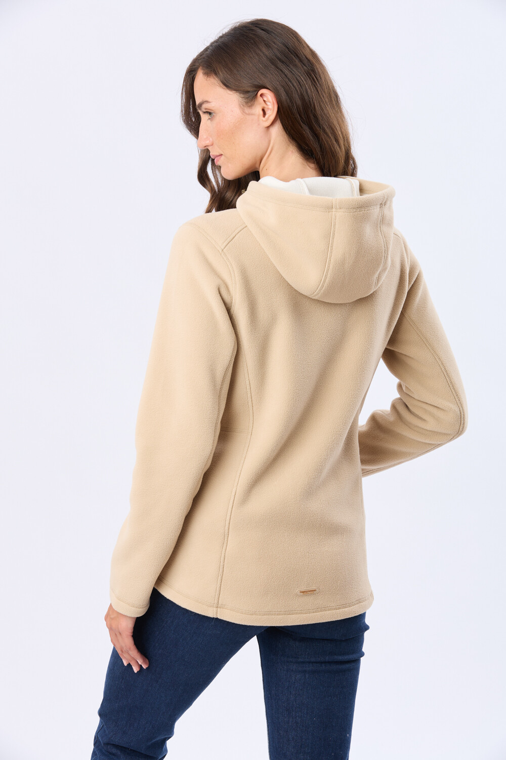 CAMPERA POLAR CON CAPUCHA Beige