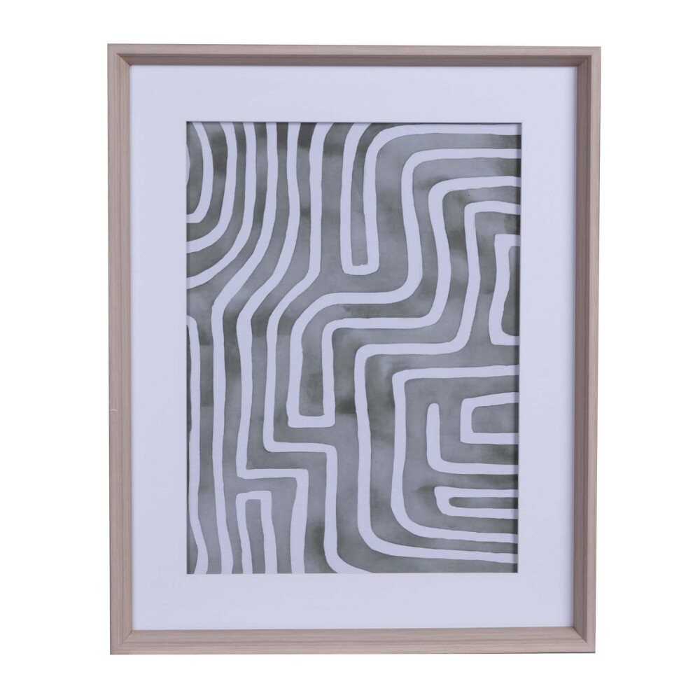 CUADRO 40X50CM PAPEL VERDE ZEBRA II