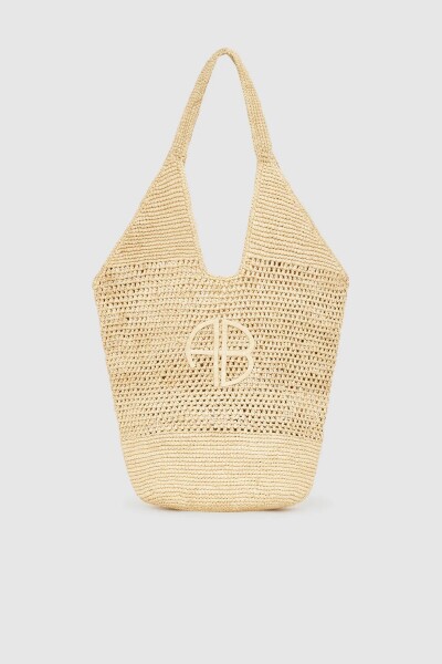 BOLSO LEAH LOGO HOBO RAFIA Natural