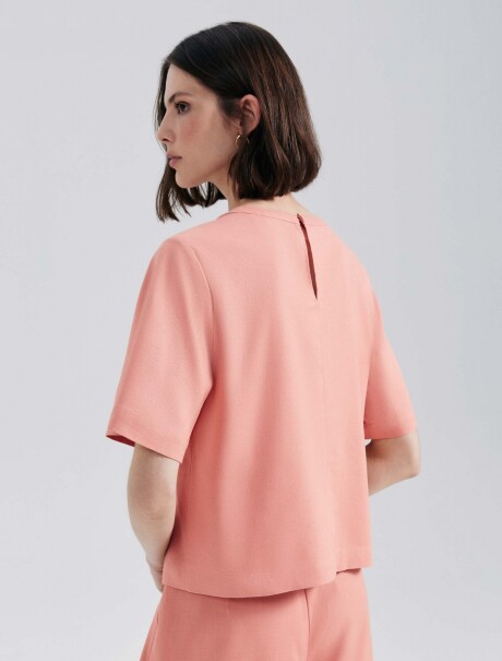 BLUSA MANGA CORTA ROSADO