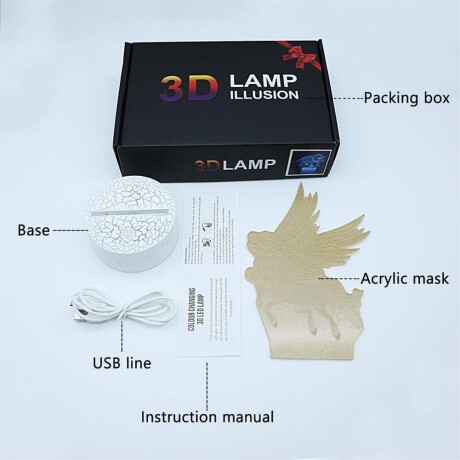Lámpara Decorativa 3D Multicolor Táctil Atrapasueños Plumas