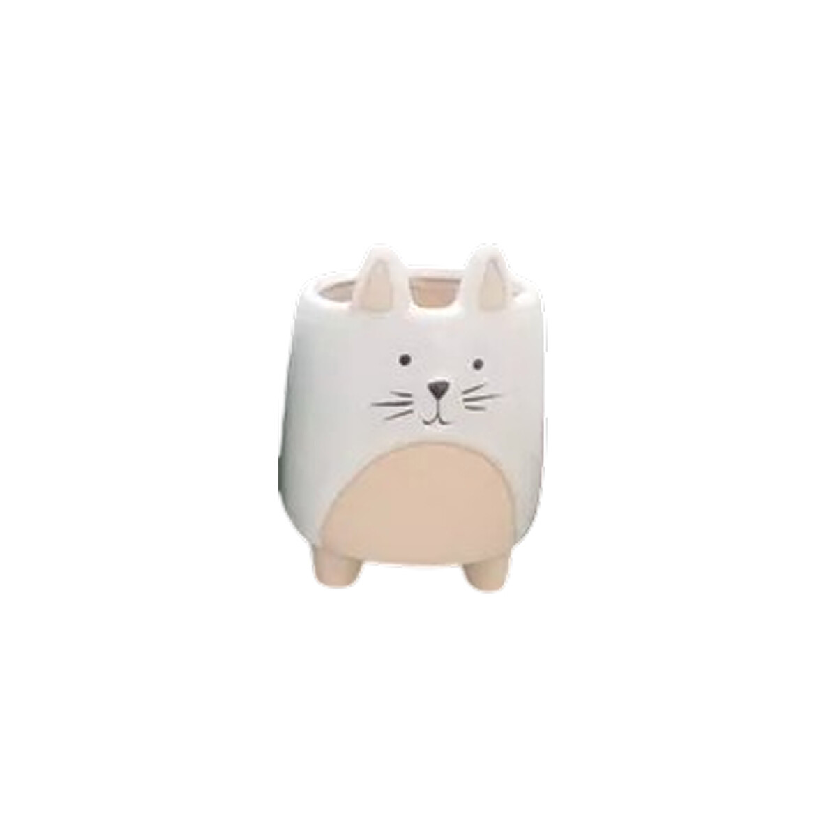 Maceta de cerámica de animales varios - Blanco 