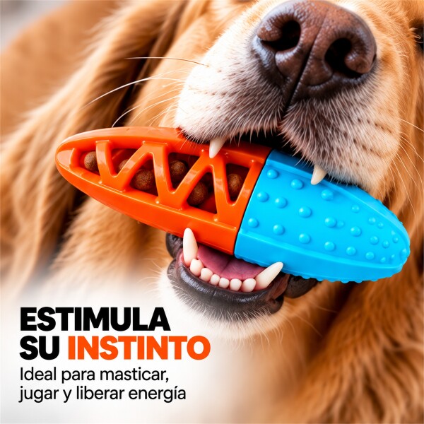 Juguete Morder Perros Gatos Limpieza Dental Golosinas Premio Celeste Naranja