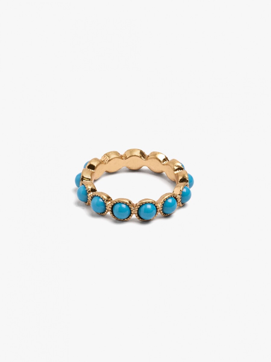 Anillo Con Semiesferas azul