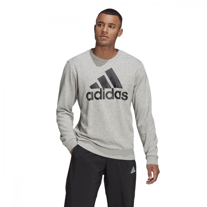 Buzo Adidas Big Logo de Hombre - GK9077 Gris Medio