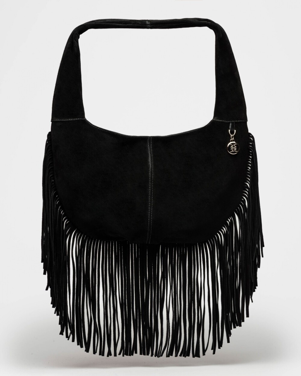 Bolso Amazonia en cuero gamuza Negro