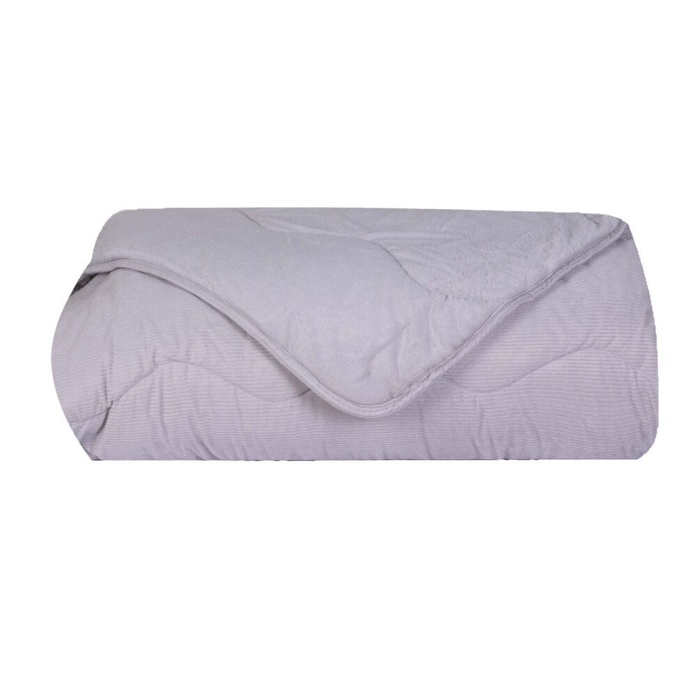 ACOLCHADO 2 PLAZAS MICROFIBRA NATURAL-BEIGE RIB CRUDO