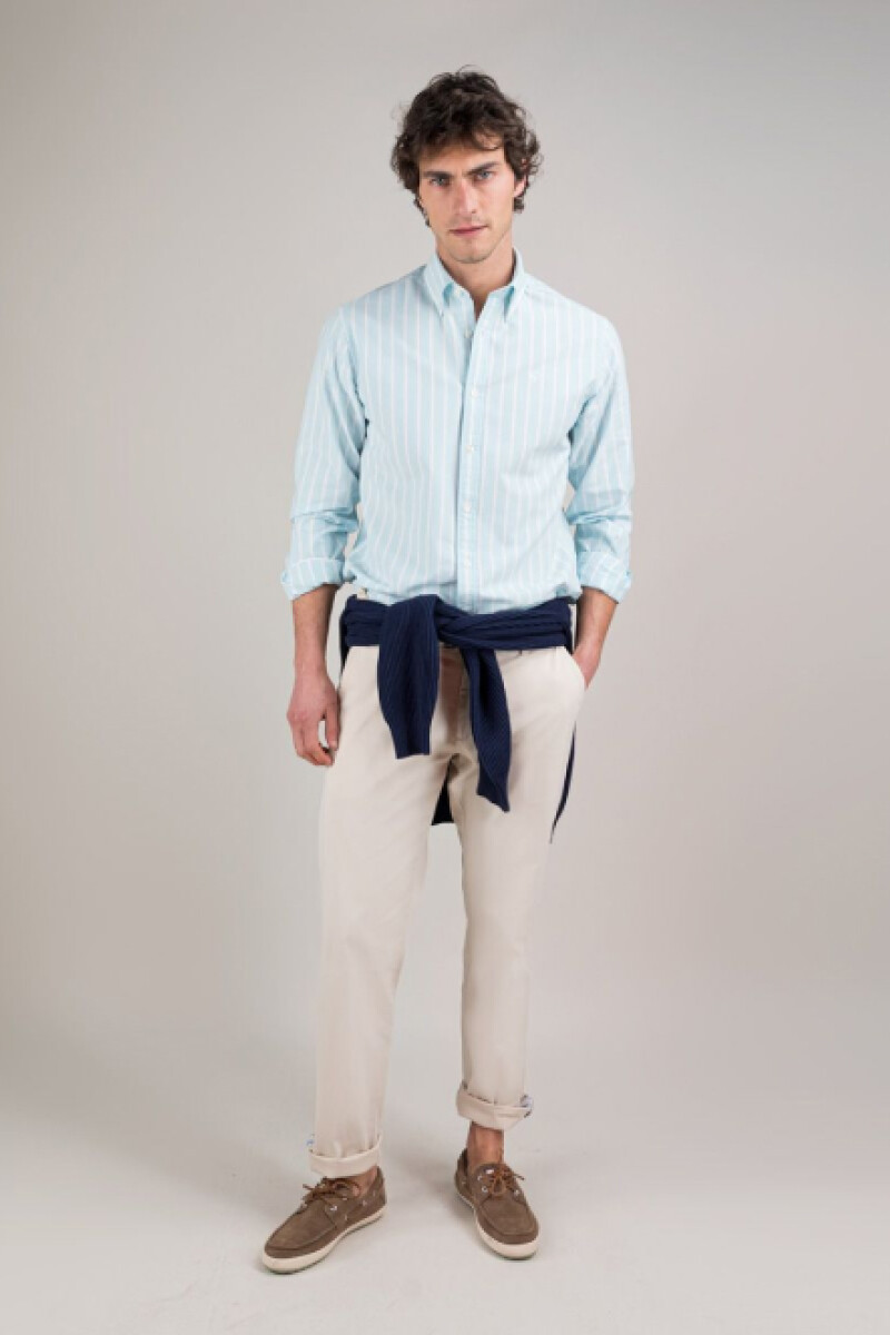 Camisa Oxford Butcher Aguamarina