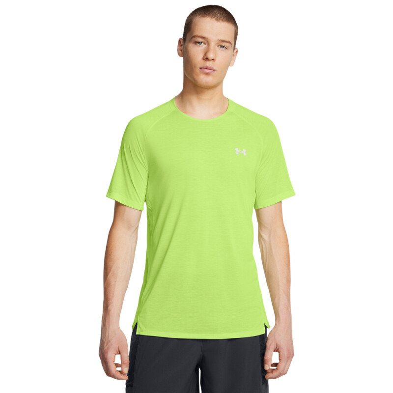 UA TRAIL RUN SHORTSLEEVE-GRN GRN-304