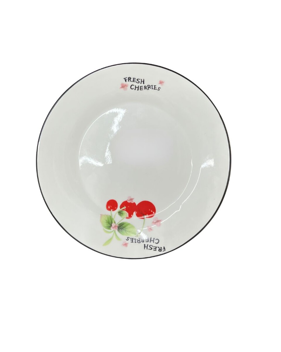 PLATO PLAYO PARA POSTRE DE PORCELANA • 15cm 