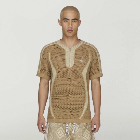 Remera Adidas CLOT Knit Jersey by Edison Chen Beige