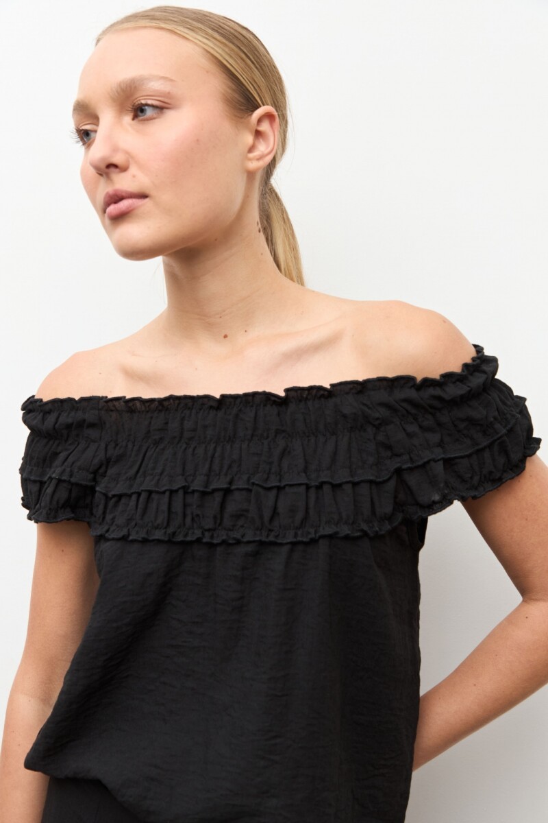 Blusa bardot negro