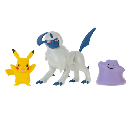 Pokemon Battle Figure Set - Pikachu + Absol + Ditto Pokemon Battle Figure Set - Pikachu + Absol + Ditto