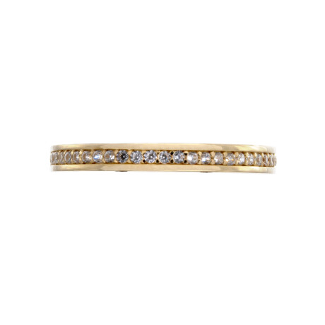 Anillo de oro 10 ktes y circonias, MEDIO SIN FIN. Anillo de oro 10 ktes y circonias, MEDIO SIN FIN.