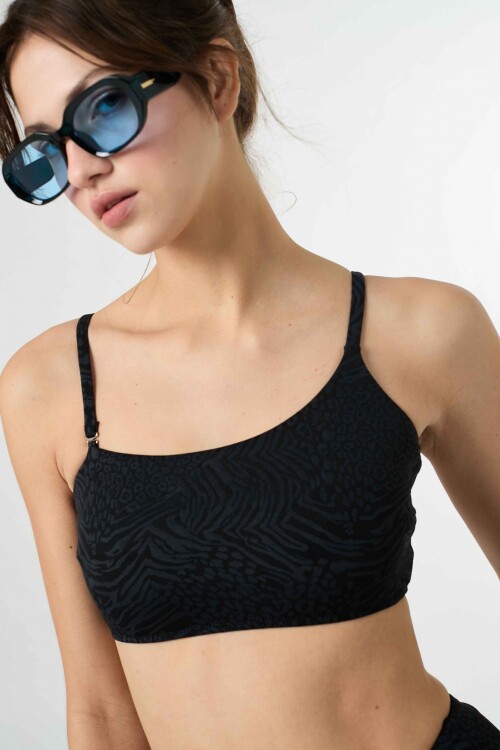 Top San Sebastian Negro Leopardo