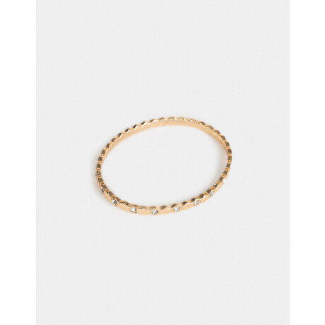 Pulsera Rígida Strass Dorado