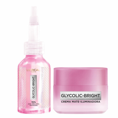 Pack L'Oréal Paris Glycolic Bright Peeling y Crema Facial Pack L'Oréal Paris Glycolic Bright Peeling y Crema Facial