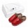Set Pantufla Cuerina Unisex + Calienta Cama 1 Pza 3 Niveles Rojo