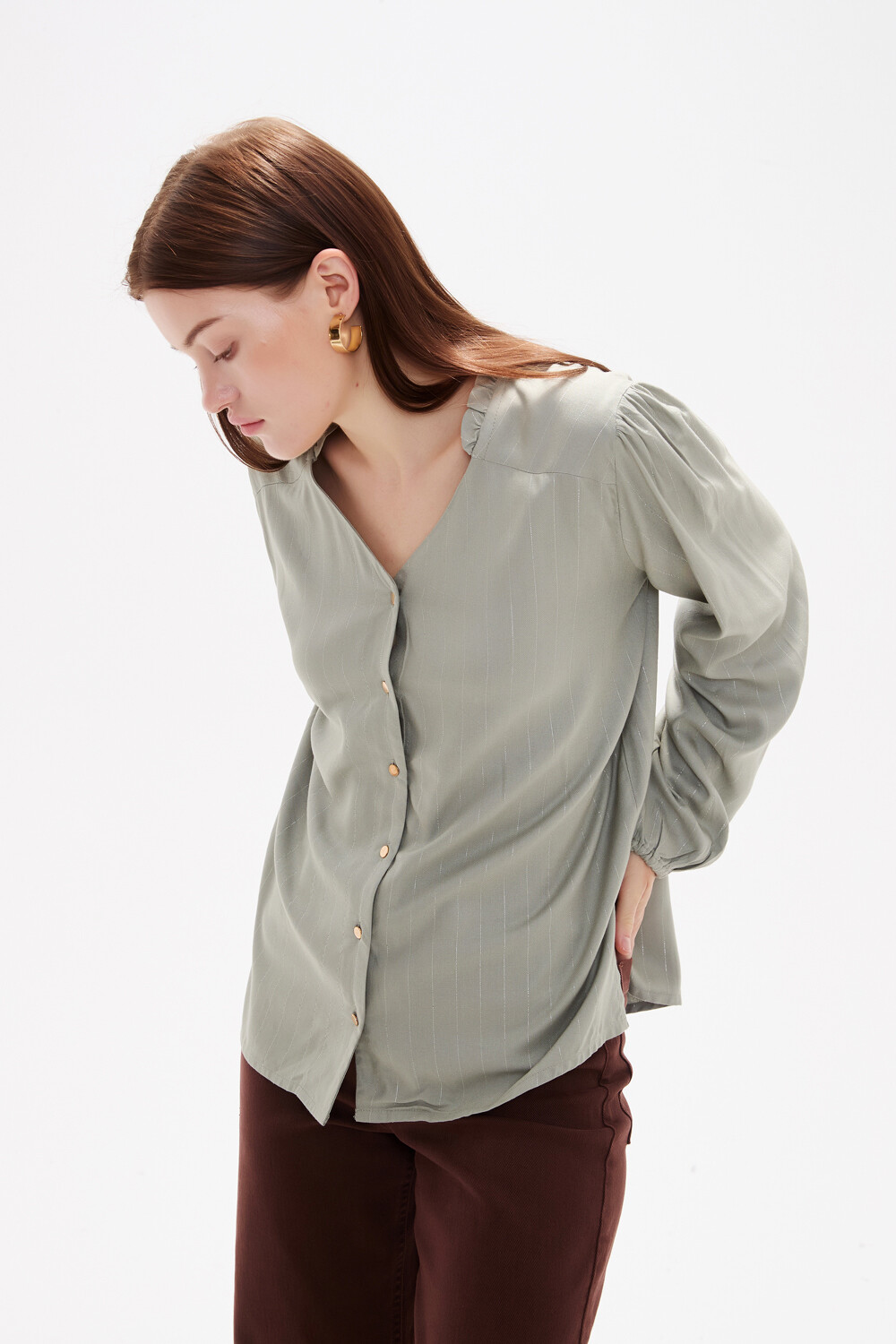Camisa Blova Verde Azulado