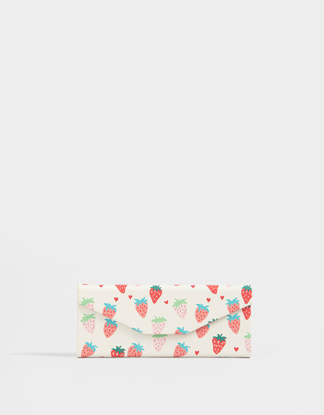 Estuches Anteojos Estampados Estuches De Anteojos Con Frutillitas "berry" - Blanco Crudo