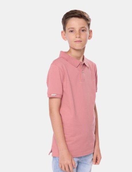 REMERA POLO PIQUE LISA Coral