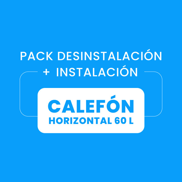Desinstalación + Instalación de Calefón 60L Horizontal Desinstalación + Instalación de Calefón 60L Horizontal