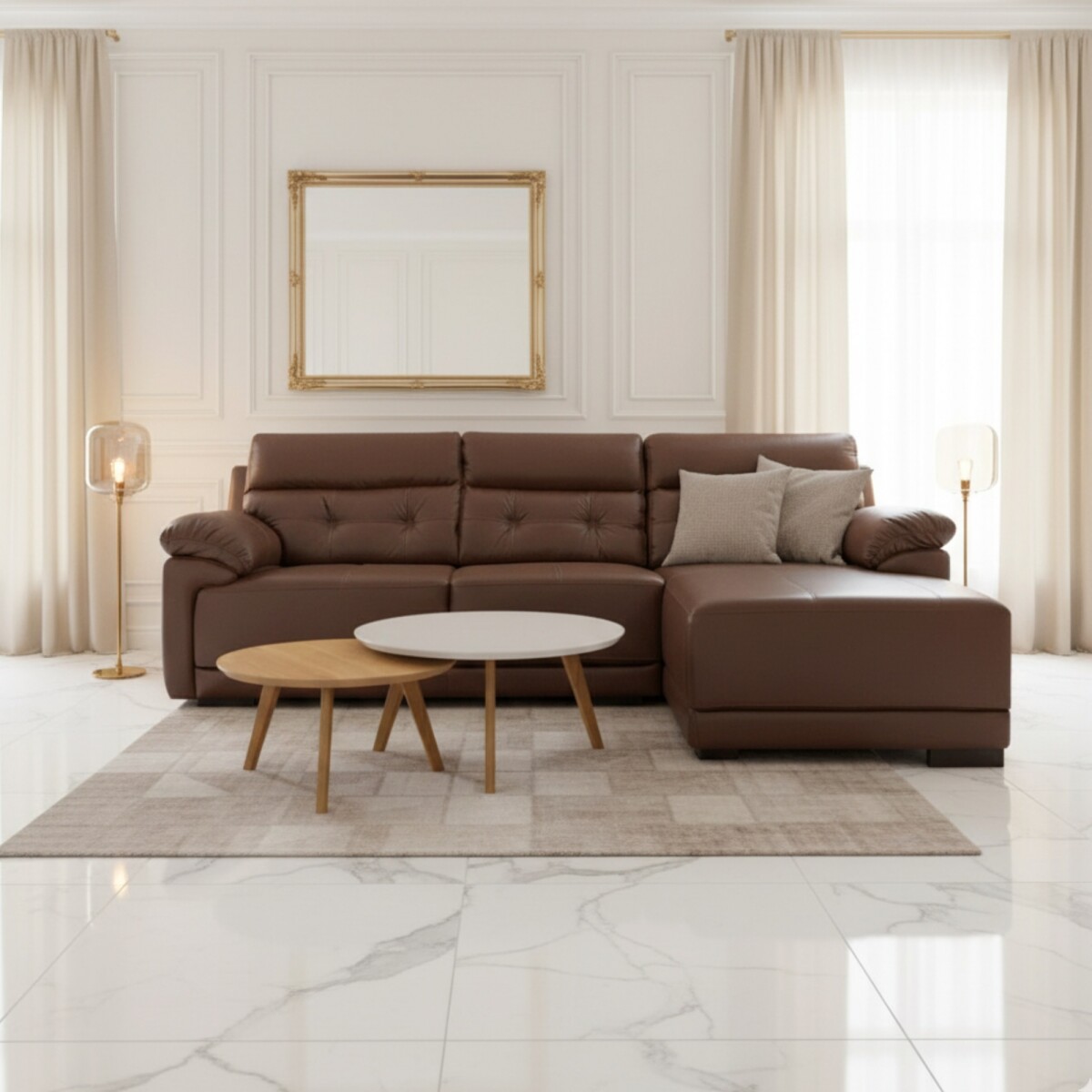 Sofá Albany - 3 cuerpos - Caramelo - Chaise Izq 