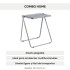 Mesa ComboHome Plia Acrílico Metal Plegable 65x50 Premium Plateada