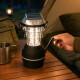 Farol recargable con dinamo solar 12 V NEGRO