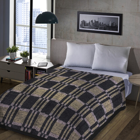 Frazada 2 Plaza Bukara Mora 200 x 210 cm BEIGE/GRIS
