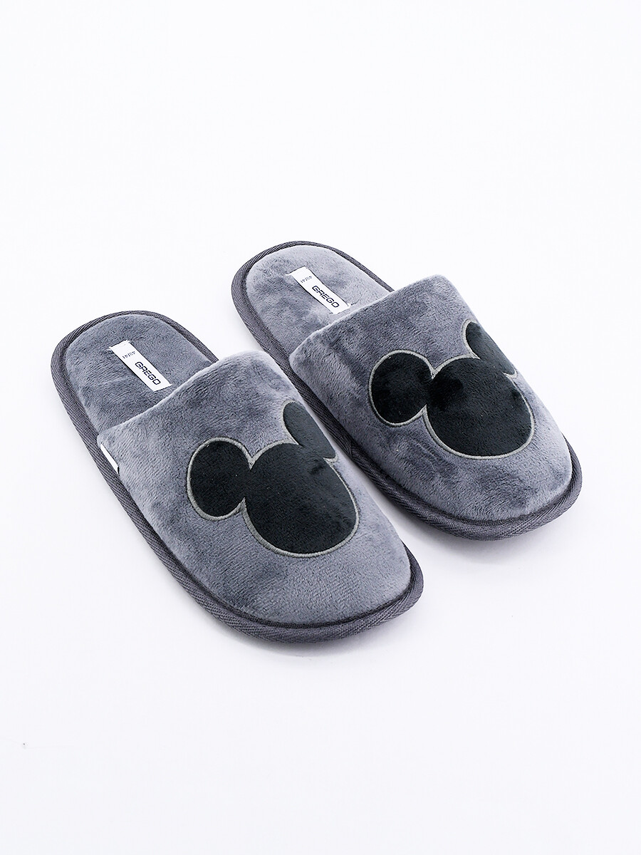 PANTUFLAS MICKEY MEN - GRIS OSCUROGenérico 
