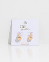 Aros Argollas Metal Aros Gota Con Strass - Dorado