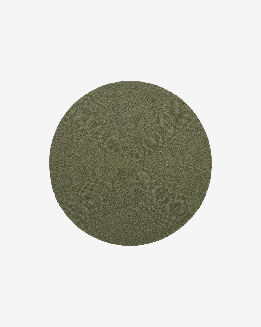 Alfombra Despas en fibras sintéticas beige Ø150 cm verde Ø150 cm