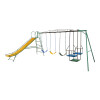 Juego Combinado Infantil con tobogán N°4. Silla doble y 3 hamacas de cincha. Juego Combinado Infantil con tobogán N°4. Silla doble y 3 hamacas de cincha.