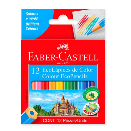 LAPICES DE COLORES FABER-CASTELL CORTOS X 12 LAPICES DE COLORES FABER-CASTELL CORTOS X 12