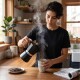Cafetera Italiana Klasse Moka de 6 tazas | 310ml | Negro y Madera Cafetera Italiana Klasse Moka de 6 tazas | 310ml | Negro y Madera