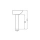LOZA SANITARIA PEDESTAL COLUMNA BARI GRIS PARA BAÑO 000