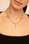 CADENA 9 PLATA / BLANCO