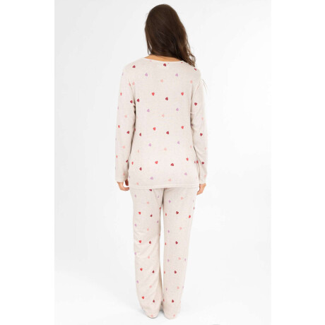 Pijama waffle needle Marfil
