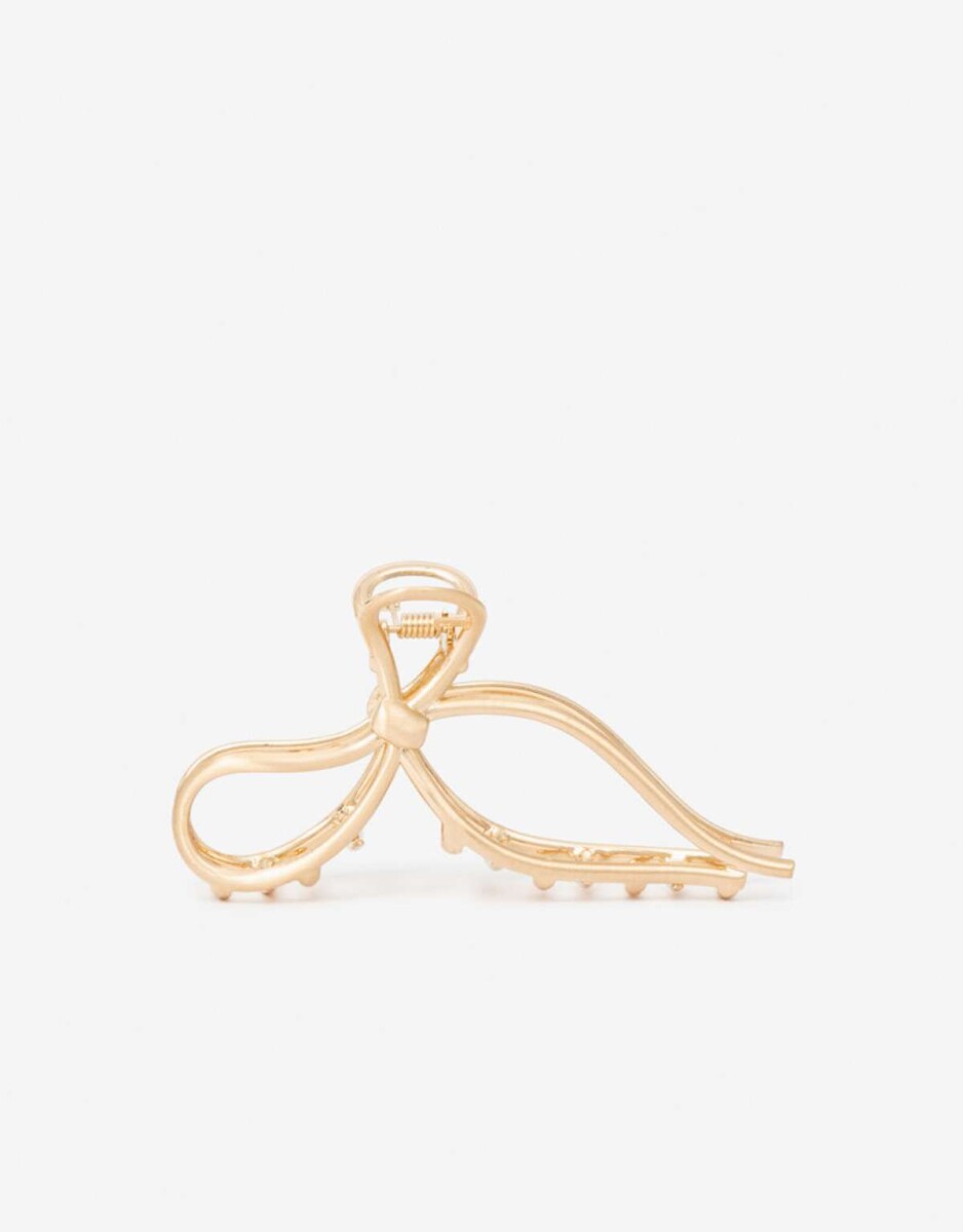 Broche Con Forma De Moño - Dorado 