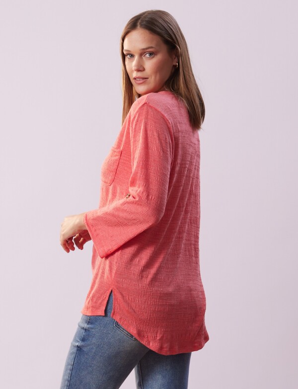Blusa Botones CORAL
