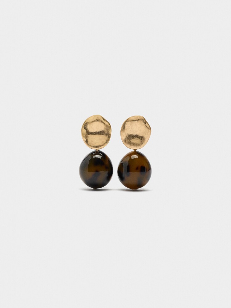 Pendientes Efecto Carey marron