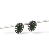 Caravanas pendientes Vintage - Plata 925 - Peridoto y marquesita -CA3930 Conpiedra