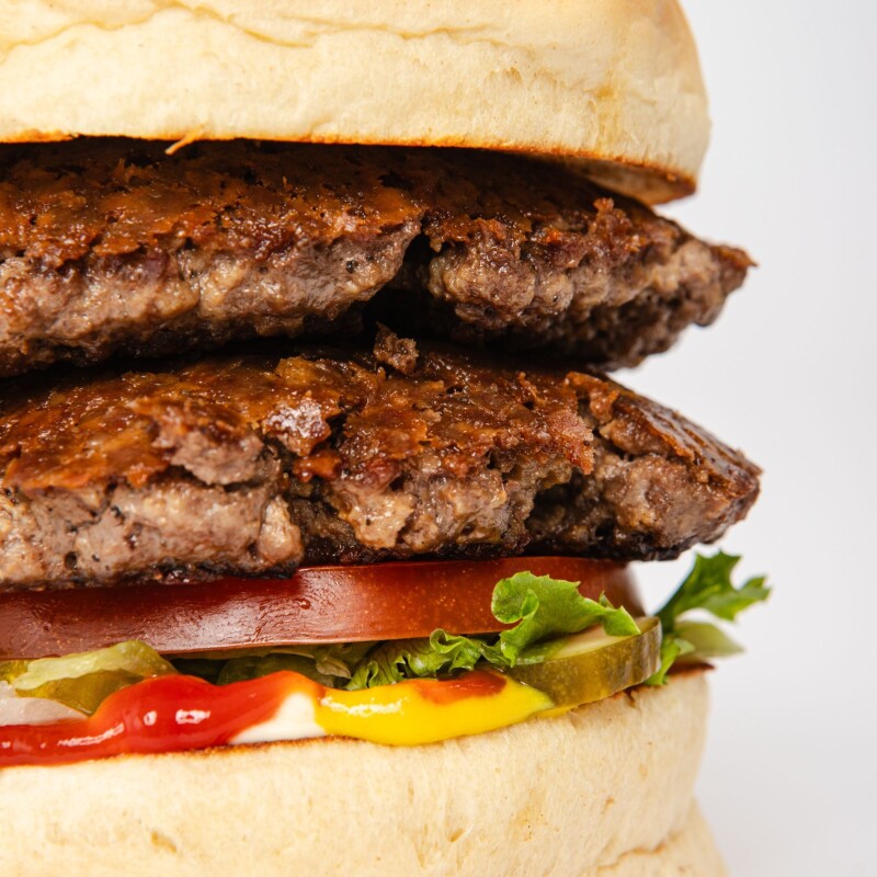 DOUBLE HAMBURGER Pan de harina de arroz integral con semillas de sesamo